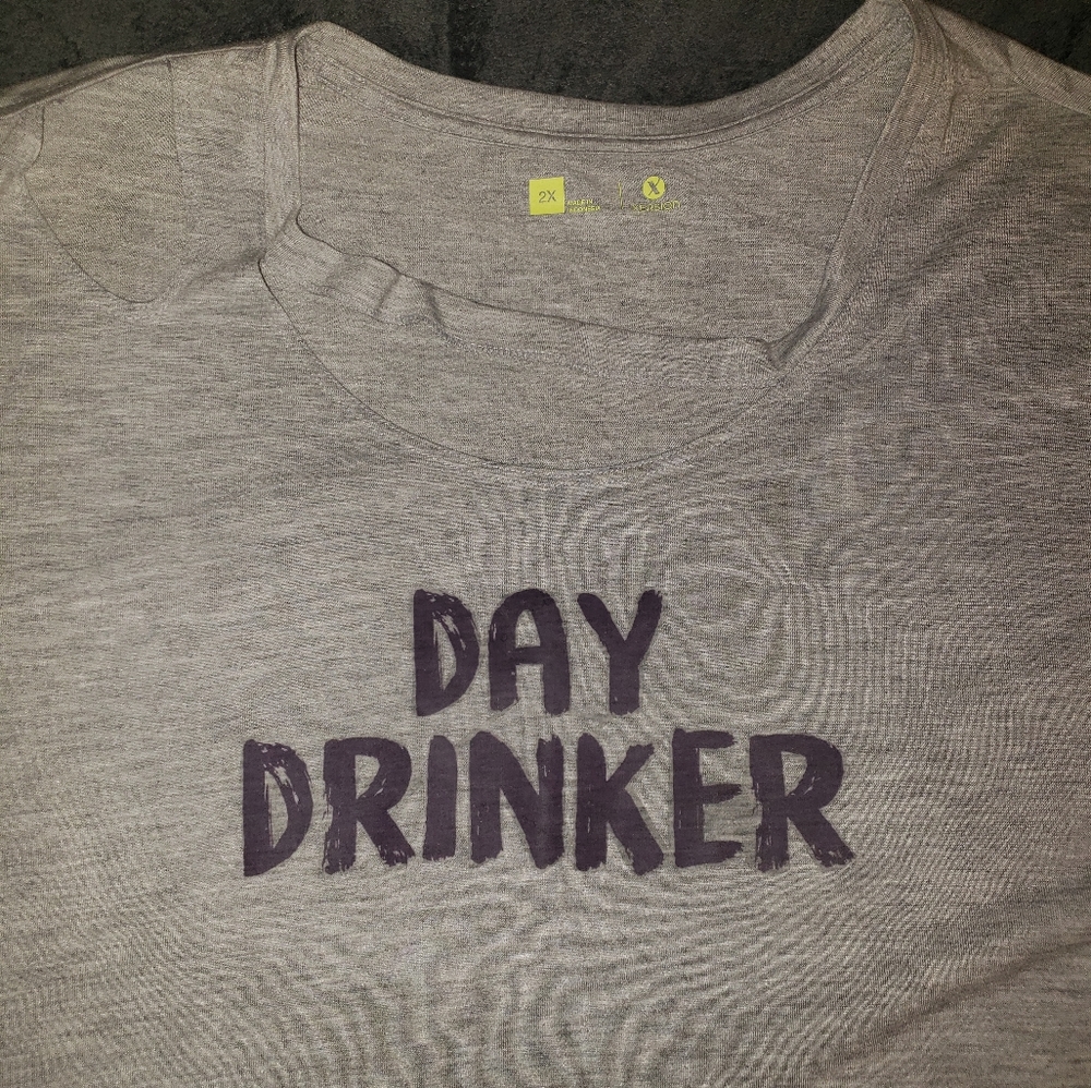 Day Drinker T Shirt cut out neckline